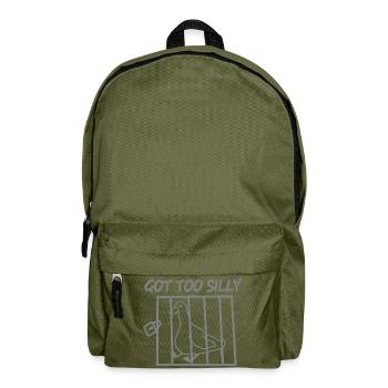 Got Too Silly Pigeon in Cage - Backpack - olive green - Front