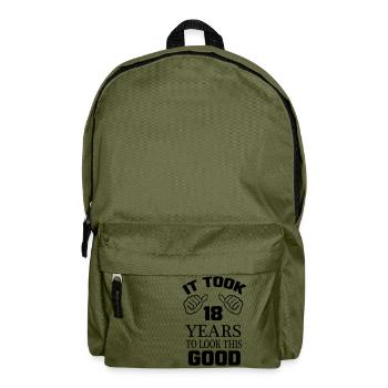 HAB 18 JAHRE GEBRAUCHT, UM SO GUT AUSZUSEHEN! - Rucksack - Olivgrün - Vorne