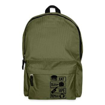 Eat Sleep Vape Repeat - Vaping Vaper Subohm Liquid - Rucksack - Olivgrün - Vorne