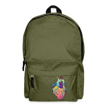 Grime Herz - Rucksack - Olivgrün - Vorne