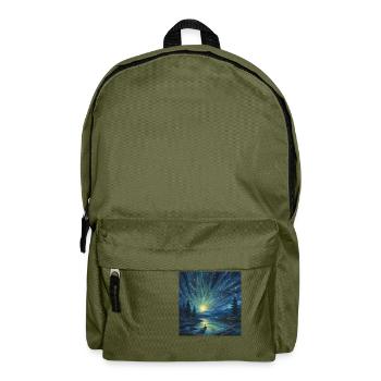 Kosmische Flut - Rucksack - Olivgrün - Vorne