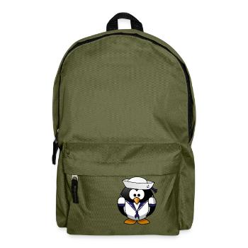 Marine Pinguin / Seefahrer in Uniform - Rucksack - Olivgrün - Vorne