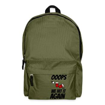 Oops we hit it again Beer Pong - Rucksack - Olivgrün - Vorne