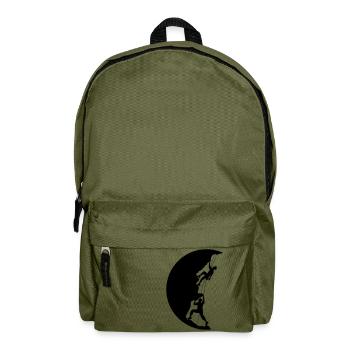kreis nacht mond sonne abend team paar 2 freunde l - Rucksack - Olivgrün - Vorne