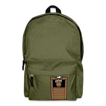 Horse Anxious Horse Stable Stable Door Funny Fear - Backpack - olive green - Front