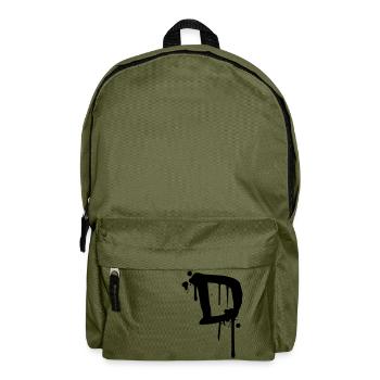 D Graffiti Tropfen Farbklex Blut Spray - Rucksack - Olivgrün - Vorne