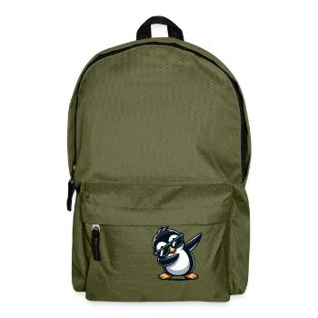 Pinguin Dabbing - Rucksack - Olivgrün - Vorne