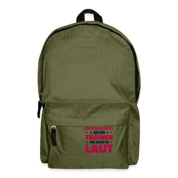 Je ne crie pas, je suis entraîneur Fun Sports - Sac à dos - vert olive - Devant