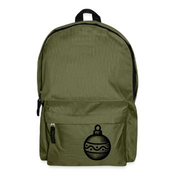 Weihnachtskugel - Rucksack - Olivgrün - Vorne