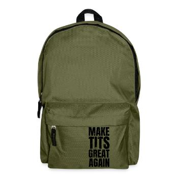 Make Tits Great Again vintage - Rucksack - Olivgrün - Vorne