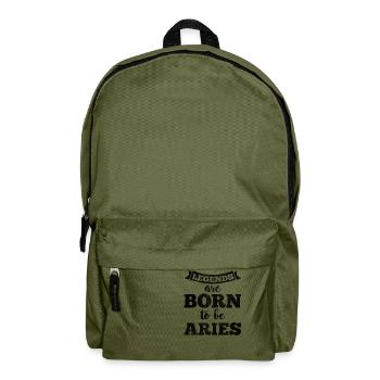 Sternzeichen Widder / Zodiac Aries - Rucksack - Olivgrün - Vorne