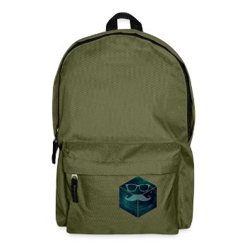 Mustache in Space - Rucksack - Olivgrün - Vorne