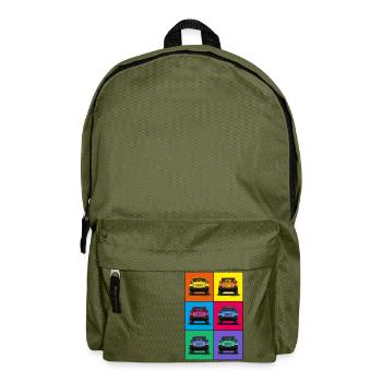 US Geländewagen Ikone cooles Retro Design - Rucksack - Olivgrün - Vorne