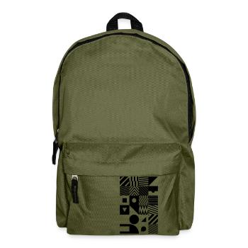 Minimal Muster Abstrakt - Rucksack - Olivgrün - Vorne