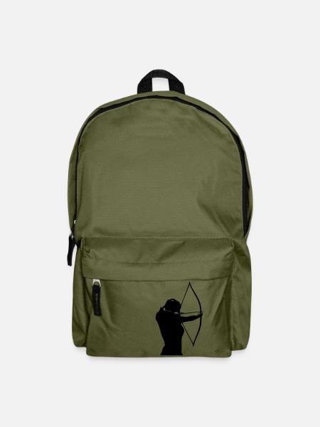 Weibliche Bogenschützin - Rucksack - Olivgrün