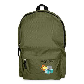 Powernapping - Kaffeetasse - Rucksack - Olivgrün - Vorne