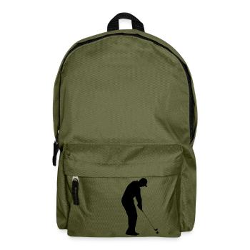 Golf Golfer Golfspieler Golfplatz - Rucksack - Olivgrün - Vorne