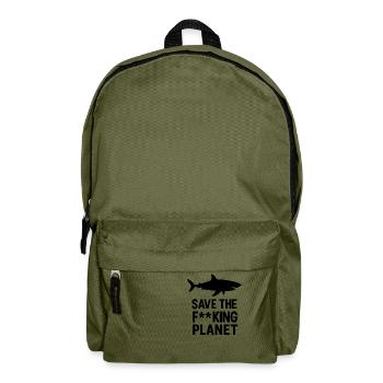 Save the fucking planet - Rucksack - Olivgrün - Vorne