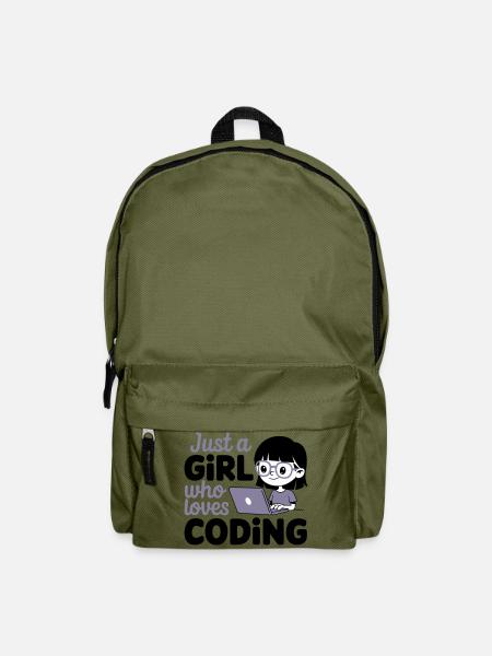 Nur ein Mädchen, das das Programmieren liebt - Rucksack - Olivgrün