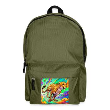 cheetah - Backpack - olive green - Front