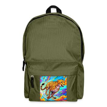 cheetah - Backpack - olive green - Front