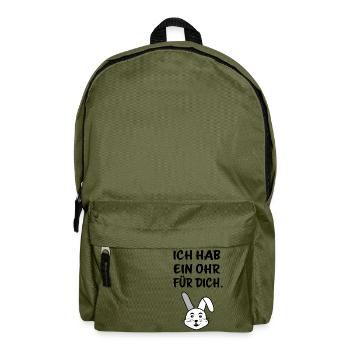 Ein Ohr - Rucksack - Olivgrün - Vorne