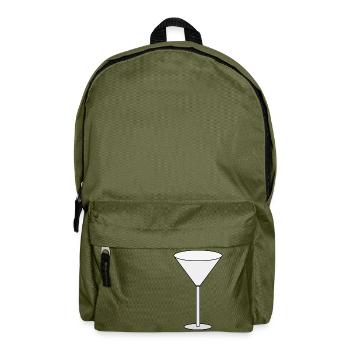 Cocktail Glas - Rucksack - Olivgrün - Vorne