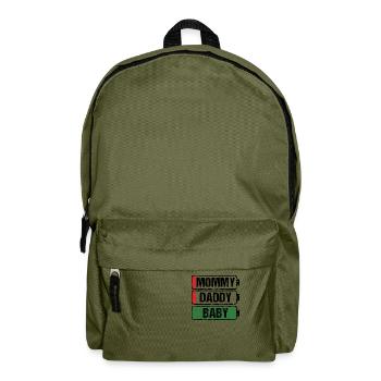 Der Akku von frisch gebackenen Eltern - Rucksack - Olivgrün - Vorne