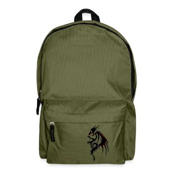 Drachen Tribal Tattoo Form 2004 Uuu w - Rucksack - Olivgrün - Vorne