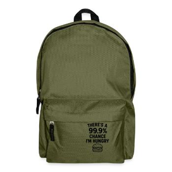 essen witz hungrig - Rucksack - Olivgrün - Vorne