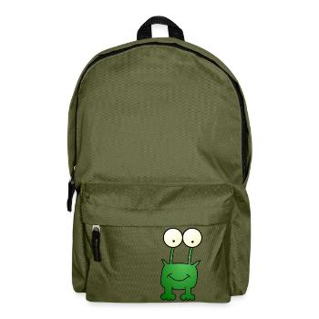 Frosch Comic - Rucksack - Olivgrün - Vorne