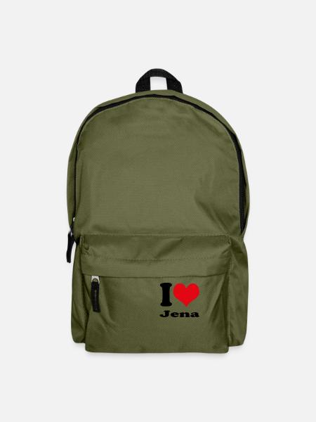 I love Jena - Rucksack - Olivgrün