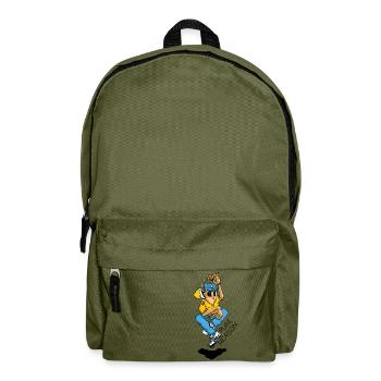 Chiller mit Bleistift und Mütze - Rucksack - Olivgrün - Vorne