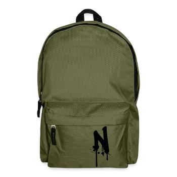 N Graffiti Tropfen Farbklex Spray - Rucksack - Olivgrün - Vorne