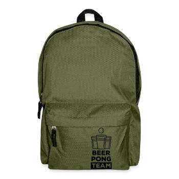 beer pong team - Rucksack - Olivgrün - Vorne