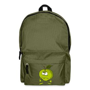 pomme verte Grim visage - Sac à dos - vert olive - Devant