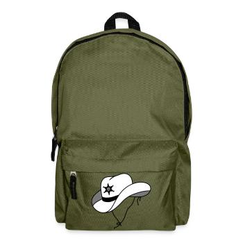 Sheriff Hut mit kleinem Skull auf Sheriff Stern - Rucksack - Olivgrün - Vorne