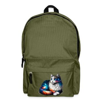 Katze - Rucksack - Olivgrün - Vorne