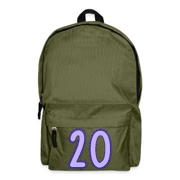 20. 20 JAHRE. 20-JÄHRIGES JUBILÄUM. 20-JÄHRIGES JUBILÄUM. - Rucksack - Olivgrün - Vorne