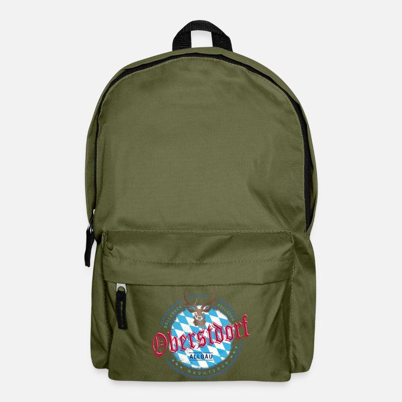 Oberstdorf Bayern Deutschland Allgäu Souvenir - Rucksack - Olivgrün