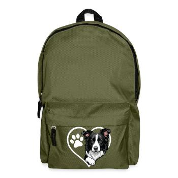 Border Collie Heart Sheepdog Dog Lover - Sac à dos - vert olive - Devant