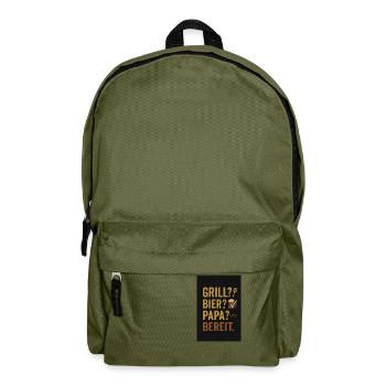 Papas beste Sprüche - Rucksack - Olivgrün - Vorne