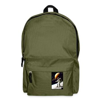 astronaut schwebend orange - Rucksack - Olivgrün - Vorne