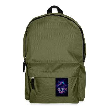 Glitch Art - Rucksack - Olivgrün - Vorne