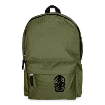 Maske Totem Druide Drittes Auge Chakra Schwarz - Rucksack - Olivgrün - Vorne