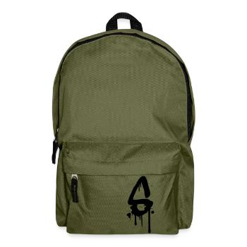 S Graffiti Tropfen Farbklex Spray - Rucksack - Olivgrün - Vorne