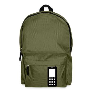 telephone mobiltelefon handy funktelefon retro22 - Rucksack - Olivgrün - Vorne
