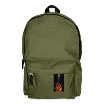 Gitarre Feuer - Rucksack - Olivgrün - Vorne