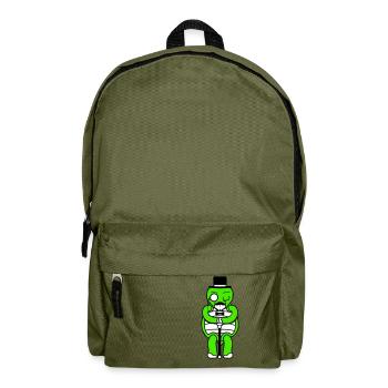 Mr. Turtle Sir Mr. Gentleman Empire Top Hat - Backpack - olive green - Front