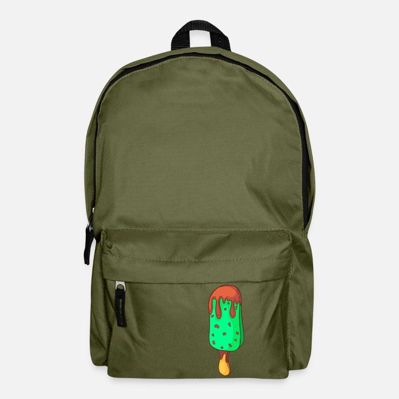 Eis Speiseeis Eiskrem Eiscreme Kugeleis Eisbecher - Rucksack - Olivgrün